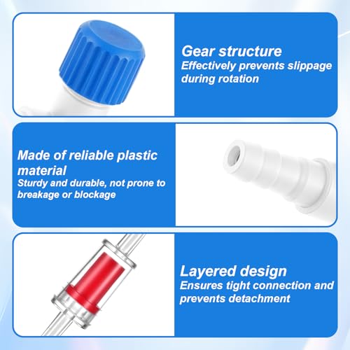 12 Stück Rückschlagventil Aquarium, Einweg Luftpumpen Rückschlagventile Luftrückschlagventil Aquarium Zubehör für 3/16 Zoll Standard ID Airline Schläuche (6 Rückschlagventile + 6 Steuerventile)