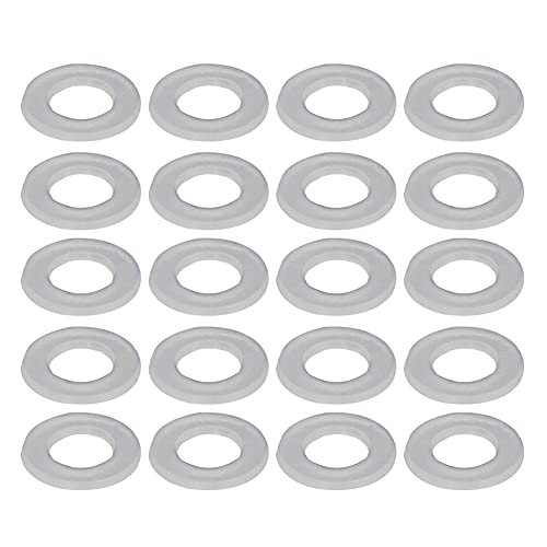 Othmro フラットワッシャースペーサー 内径8mm 外径16mm 厚さ0.9mm 白い 50個入り ナイロン フラッ断熱 フラットワッシャー ワッシャ ガスケット 絶縁用平ワッシャー