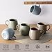Ava Nord Ceramic Coffee Mugs Set of 6, 14oz - Modern Scandinavian Aesthetic Cup - Microwavable Stoneware Coffee Cups with Comfortable Handle - Tea Mug Set for Latte, Cappuccino, Soup - Mixed Neutrals