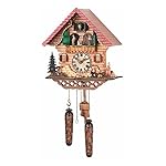 Trenkle Quartz Cuckoo Clock Black Forest House with Music, Turning Dancers TU 474 QMT HZZG