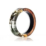 Giwotu 1 pc Resin Wooden Rings Vintage Clear Wood Handmade Dried Flower Epoxy Rings for Women Men Party Jewelry Gift Water Grass 7
