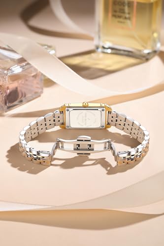 Image of Daniel Hechter Paris Louvre Collection Square Dial Watch for Women with Roman Indices and Stainless Steel Strap-DHW2006