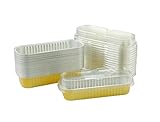 Waytiffer Aluminum Pans With Lids 50 Pack, 6.8oz Mini Cake Pans Loaf Baking Cups Muffin Tins,Disposable Baking Tins Baking Pans Holders For Brownie Mini Loaf Bread
