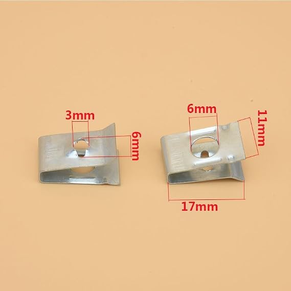 Accessories 20Pcs Car Universal Speed Fasteners U Nuts Self Tapping Screw Spire Clip 6mm Hole Interior Door Trim Panels Clips Metal Rivets