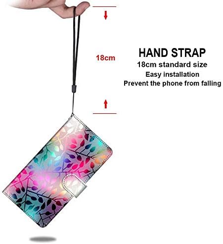 Huawei P30 Lite Phone Case, 3D Painted Shock-Absorption Flip PU Leather Notebook Wallet Cases Folio Magnetic Protective Cover TPU Bumper for Huawei P30 Lite with Stand Card Holder Slots Color Leaf