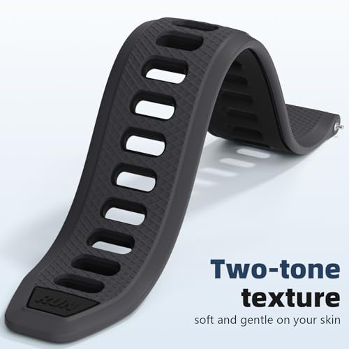 GEAK 20mm Quick Release Compatible with Garmin Vivoactive 6/5/3 Watch Band/Venu/Venu SQ, 20mm Adjustable Silicone Sports Strap Replacement Band for Forerunner 245/245 Music/645/645 Music Men Women by GEAK - Used condition - Image 3