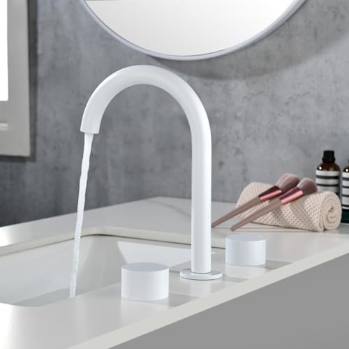 Mitigeur de lavabo blanc chaud froid pour remplacer un robinet - 2