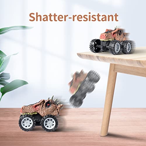 Dinosaur Inertia Car Toys, 6 Pack Dinosaur Toys For Kids 3-5 With Play Mat, Monster Trucks Dino Toys With T-Rex For 3 Year Old Boys And Toddlers, Dinosaur Vehicles Toy Gifts For Age 3 4 5 6 7 8 And Up #TOP6