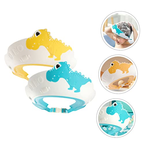 Vaguelly 2 Peças Touca De Shampoo Para Bebês Protetor De Cabelo Para Crianças Chapéus De Banho Para