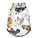 Chicken Hen Rooster Breed Collection Poultry Domestic Farm Birds Pet Winter Vest Coat with Hanging Holes, Windproof Fleece Extra Warm Dog Cat Jacket Sweater Clothes Apparel for Cold Weather S