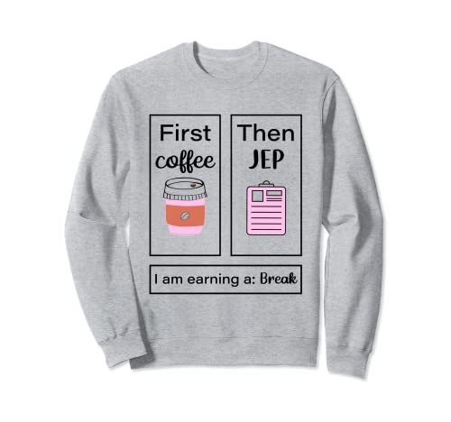 Funny Coffee t graphic Premier café puis professeur IEP Sweatshirt