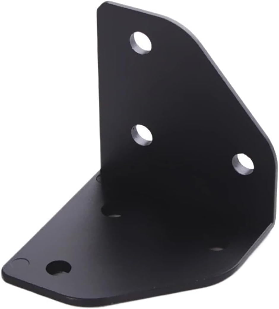 4 Pieces 3030 M6 4040 M8 Right Angle External Connection Plates, Black cast Aluminum Connection Plates, Industrial Aluminum Profiles CNC 3D(4040 M8)