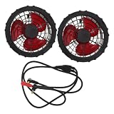 CLISPEED 2 Stück Kühlwestenventilator 12v mit Bürstenlosem Motor