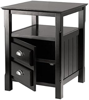 Pemberly Row Nightstand in Black Finish