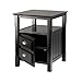 Pemberly Row Nightstand in Black Finish