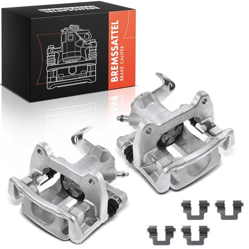 Image of Frankberg 2x Brake Caliper Disc Brake Rear Left Cast Aluminium with Bracket (Hole spacing of the bracket 90mm) Compatible with Mi.n.i Mi.n.i Cabriolet Mi.n.i Clubman Replace# 34216785611