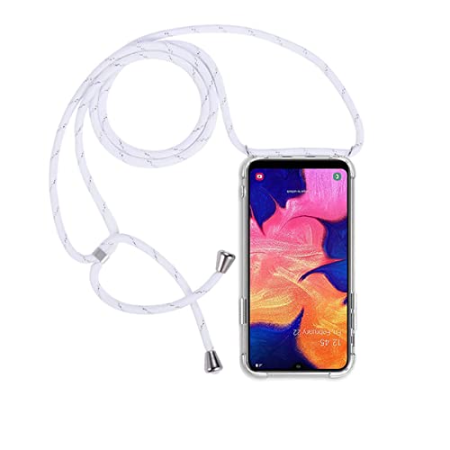 FMPCUON Funda Compatible with Xiaomi Poco F3/Xiaomi 11i Case Transparente Silicona TPU Cover - Carcasa de movil con Cuerda para Colgar [Ultra Fina Caso + Vidrio Templado] [Garantía de por Vida]