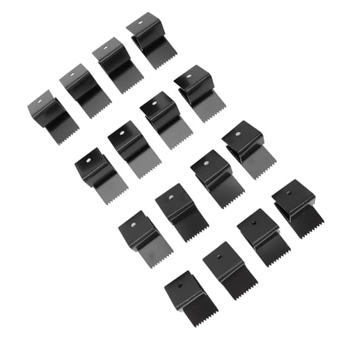 Hurricane Clips 16PCS Hurricane Window Clips Fit 1/2 Inch Thick Plywood Stainless Steel Reusable Hurricane Board Up Clip Shutter Hardware for Window Guard (Black)