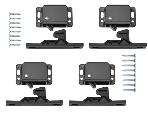 Lot de 4 Verrous de porte d'armoire,Serrures de camping-car,Verrou armoire pour porte de van,Serrures de porte d'armoire,verrou de placard,convient aux placards,tiroirs, portes de caravane, etc.