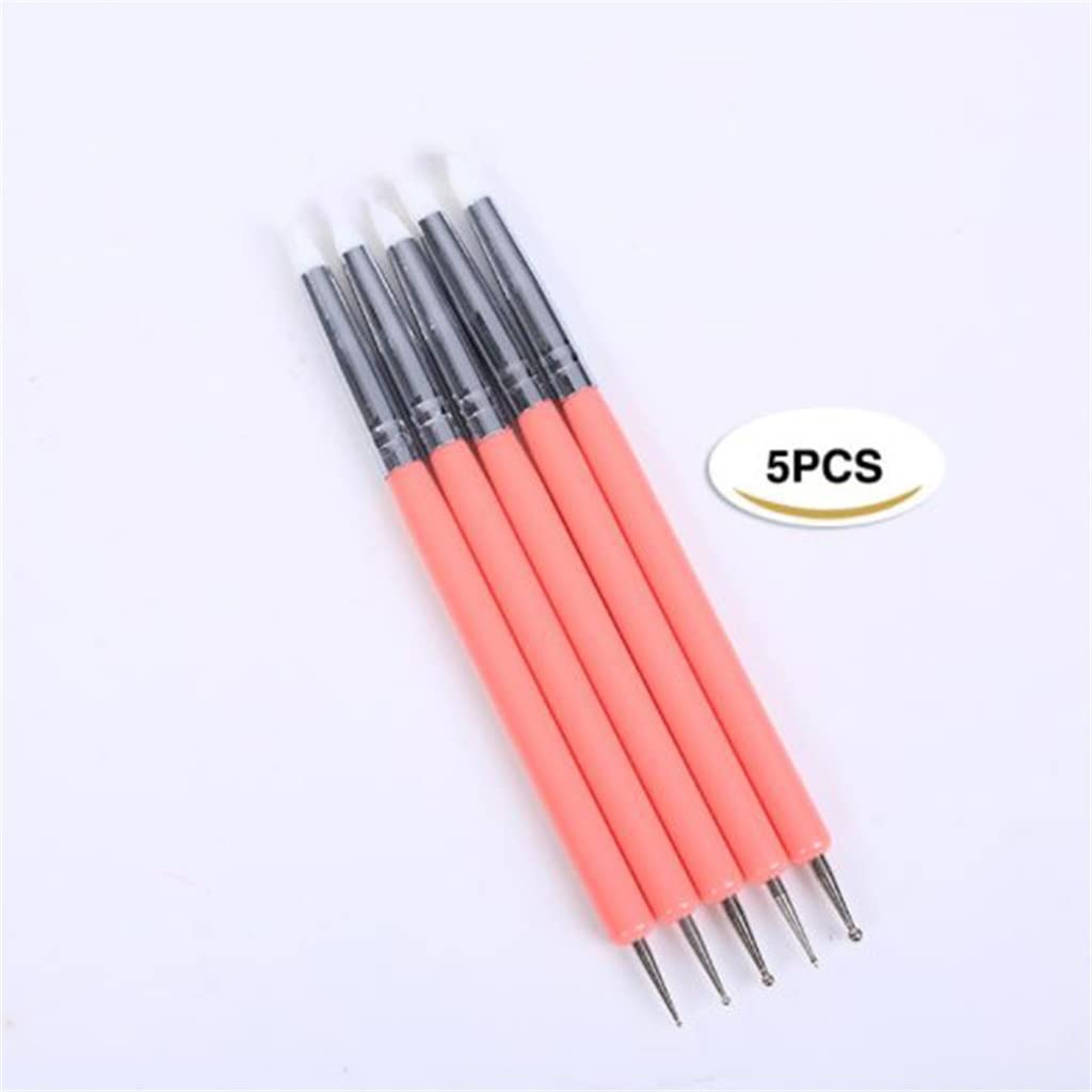 5 Pezzi/Set di Utensili per Argilla Morbida in Silicone, Due Teste, per Modellare e Modellare, Strumenti artistici, Adatti a Tutti, Come da Esposizione