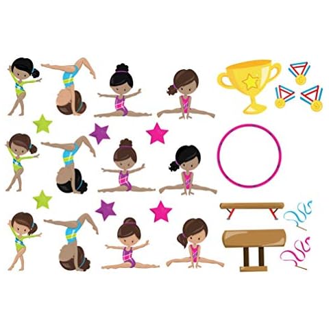 A4 Gymnastics Printed Edible Icing Cake Topper Personalised Cake Decoration Cover