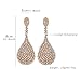 mecresh Luxury Tassel Crystal Teardrop Earrings Long Pageant Stud Chandelier Earrings for Women Prom Fashion Bikini Competition Jewelry