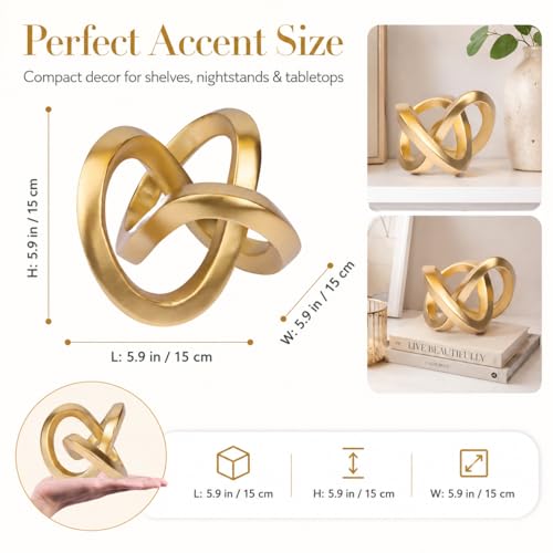 Escultura Decorativa Nudo Dorado Moderna para Sala miniatura 5