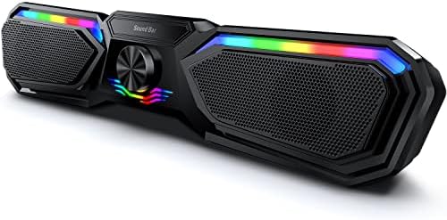 Computer Speakers for Desktop Monitor,Bluetooth Computer Soundbar, Dynamic RGB Computer Sound Bar, USB Powered PC Speakers for Desktop, HiFi Stereo Gaming Speakers for Desktop, Super Stereo Sound