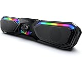 Computer Speakers for Desktop Monitor,Bluetooth Computer Soundbar, Dynamic RGB Computer Sound Bar, U