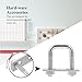 Cabilock 4 Pieces M8x25x50mm Stainless Steel U-Bolts U-Shaped Tube Clamps Industrial Fasteners Replacement Wear-Resistant Hardware for Tubing Applications