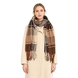 Oak & Tea Sciarpa Donna Elegante, Scialle Cerimonia Stola Invernale in Cashmere Sintetico, Pashmina Coprispalle per Matrimonio e Sera, Nero Bianco Verde Bordeaux