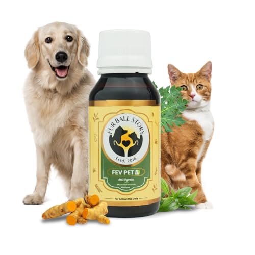 Fur Ball Story FevPet Herbal Wellness Syrup 60ml | Immunity & Vitality Support | Ayurvedic Formula with Papaya Leaf, Giloy & Turmeric | Vet Recommended | for Dogs & Cats of All Ages