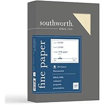 Southworth 564C 25% Cotton Linen Business Paper Ivory 24 lbs. 8-1/2 x 11 500/Box FSC