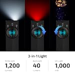 OLIGHT ArkPro Lite EDC Pocket Flashlight Rechargeable with UV Light, Black - Image 3