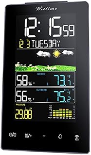 Wittime 2078 Weather Station Forecaster Wireless Indoor Outdoor Thermometer Digital Temperature Hygrometer