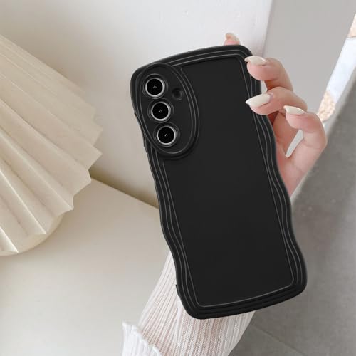 UEEBAI �Ή� Samsung Galaxy A17 5G �p�� �P�[�X �\�t�g �V���R�� �J�o�[ ���� ������� �X�}�z�P�[�X �E�F�[�u �f�U�C�� ���C�����X�[�d�Ή� �y�� ���^ �ϏՌ� �g�^ �o���p�[ �X�}�z�P�[�X ? �u���b�N
