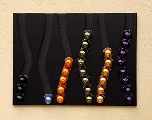 Porte capsules Nespresso mural 6BK distributeur gain de place 47x33x1cm