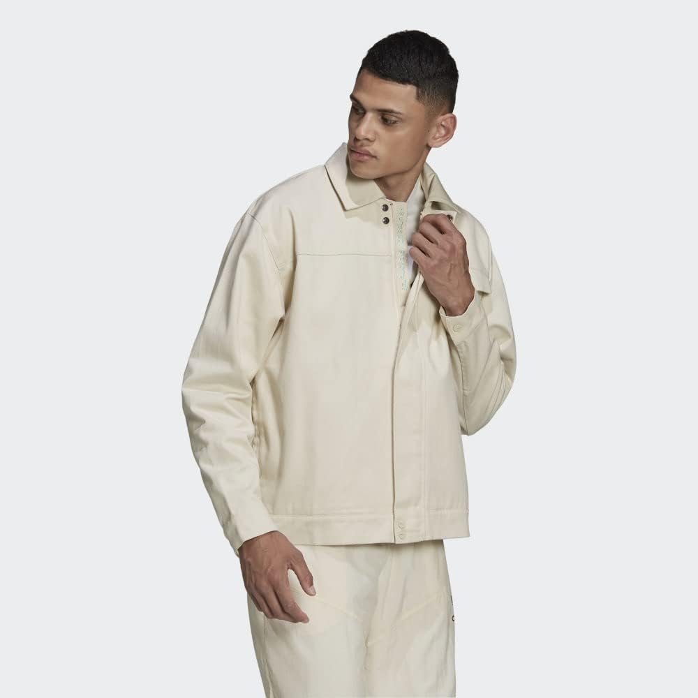 adidas ORIGINALS UNISEX V-DAY UNITEDFIT JACKET, Wonder White, MEDIUM - Image 4