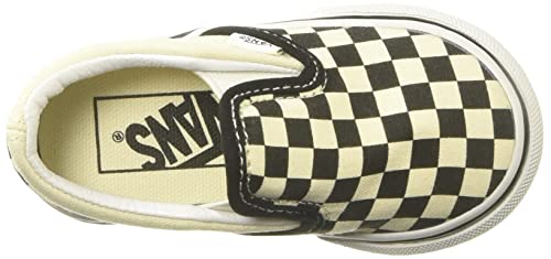 Vans Vans Toddler's Classic Slip On, Black/Off White Checkerboard/White, Size 3 Toddler