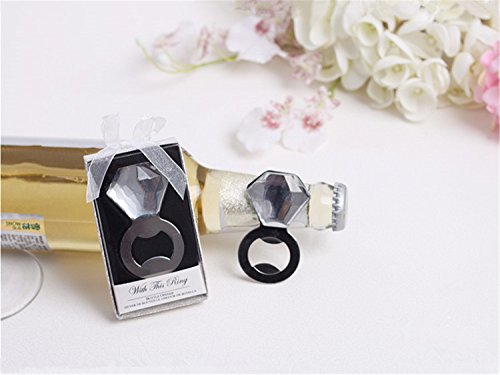 Skeleton Shine Sparkle Diamond Ring Bottle Opener With Exquisite Packaging, 12 Pcs Bottle Opener Beer Accessories Metal Stainless Steel Bottle Opener, Best Groomsman Gift (Style 4) #TOP6