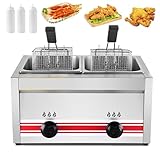 Household Fryer Appliances - Chips, French Fries, Donuts, Chicken Steaks, Fish Turkey - Dual Tank Gas Deep Fryer for Commercial and Home Use, Kitchen Dining, Food Service Equipment