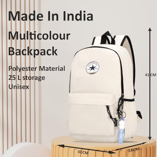 Image of Tinytot 20 Litre Lightweight Waterproof Backpack Bags for Women - 17 Inch College Bag for Girls, Medium School Bag for Girls 8+ Years, Office & Picnic Bag