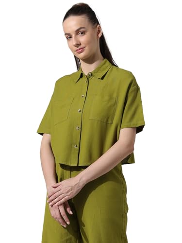Image of ONLY Women's Cotton Blend Loose Fit Shirt