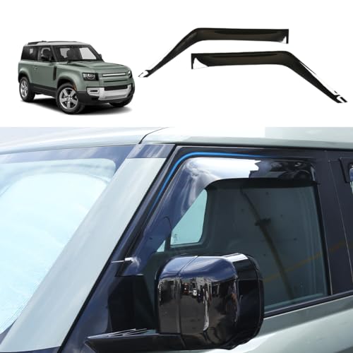 Side Window Deflector Visors Compatible with Land Rover Defender 90 110 130 2020-2024 Car Windows Rain Guards,Weather Shield Deflector Vent Door Visor Trim Cover (for 90 Version 2Pcs)