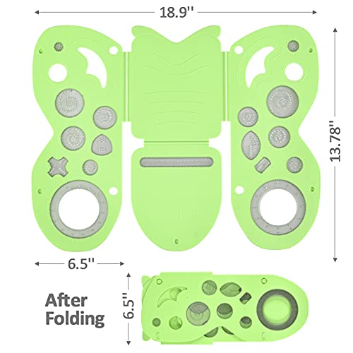 BoxLegend T Shirt Folding Board T Shirts Clothes Folder Durable Plastic Laundry Folders for Kids with Original Deluxe Set(Green)