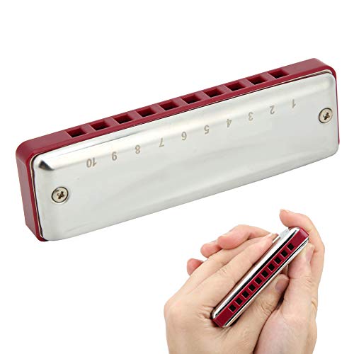 Harmonica à 10 trous en acier inoxydable ABS et résine pour adultes débutants (rouge) - Les Beatles, Paul McCartney, John Lennon, RIngo Starr, George Harrison Harmonica à 10 trous en acier inoxydable ABS et résine pour adultes débutants (rouge) – Image 6