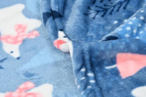 Image of Florida All Season AC Baby Blanket Swaddler Wrapper Flannel Soft and Comfortable for 0-5 Years Babies with Adorable Prints and Designs (Bear Blue)