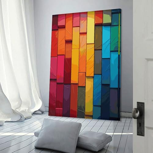 Impression d'art mural sur toile colorée pour salon et bureau moderne