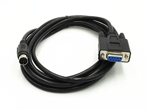 xjs XJSXZC 8P Mini Din Male to Female DB9 RS232 PLC Programming Adapter Cable 10Ft (DB9 RS232) by XJSXZC - Used condition - US$8.58