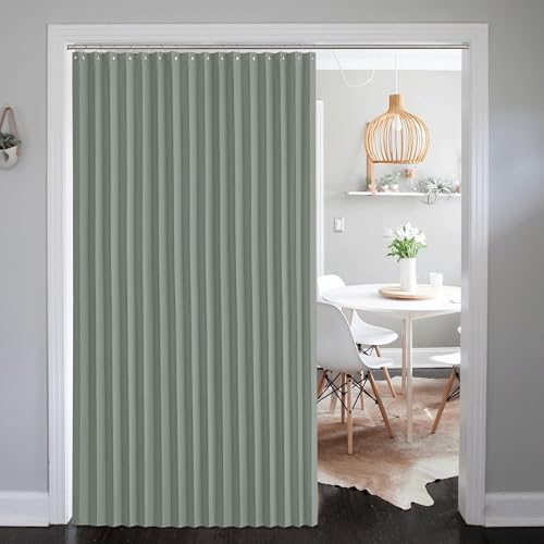 NICETOWN Sage Green Room Darkening Blackout Divider Curtains 84 Inches Long